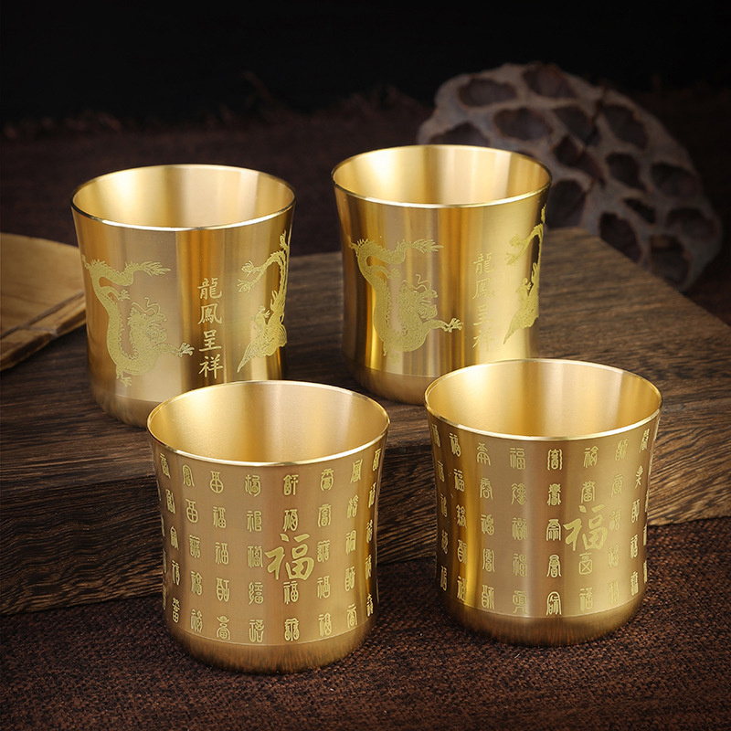 แก้วน้ำชาทองเหลืองโบราณ ของตกแ - Coffee And Tea Bar บทวิจารณ์และราคา