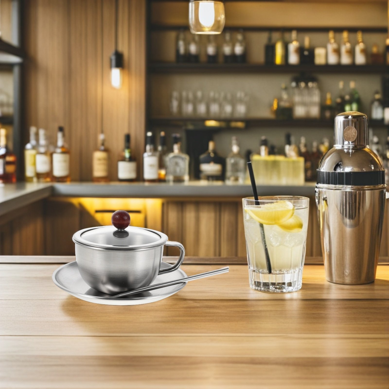 ชุดกาแฟวินเทจ 1 ชุด แก้วสแตนเล - Coffee Tea Latte บทวิจารณ์และราคา