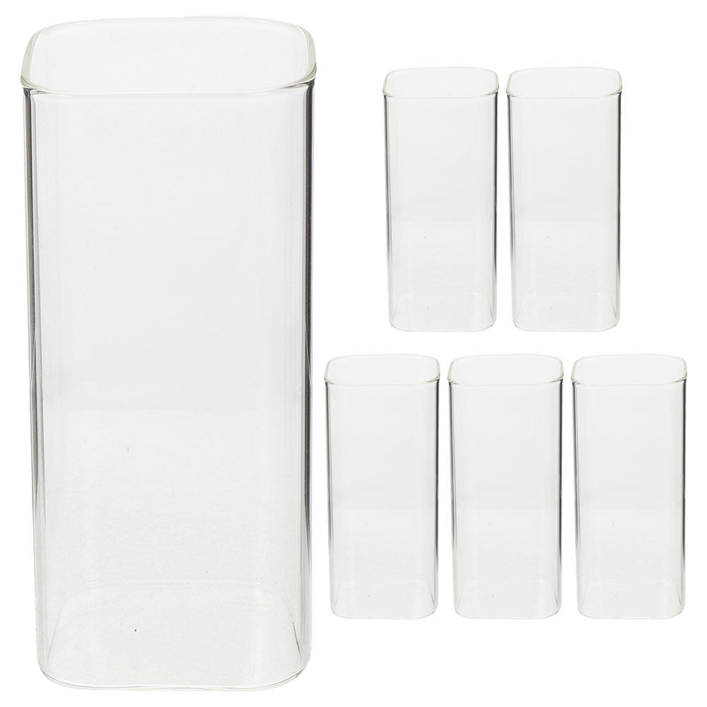 ชุดแก้วน้ำ 6 ใบ แก้วทรงสี่เหลี - Coffee And Tea Bar บทวิจารณ์และราคา